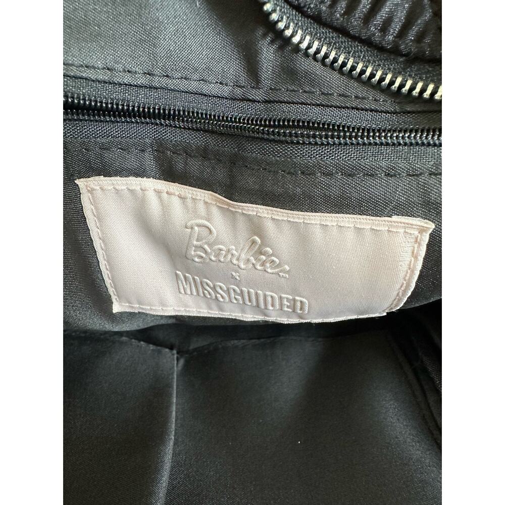 Missguided x Barbie Black Satin Backpack - Picture 8 of 13